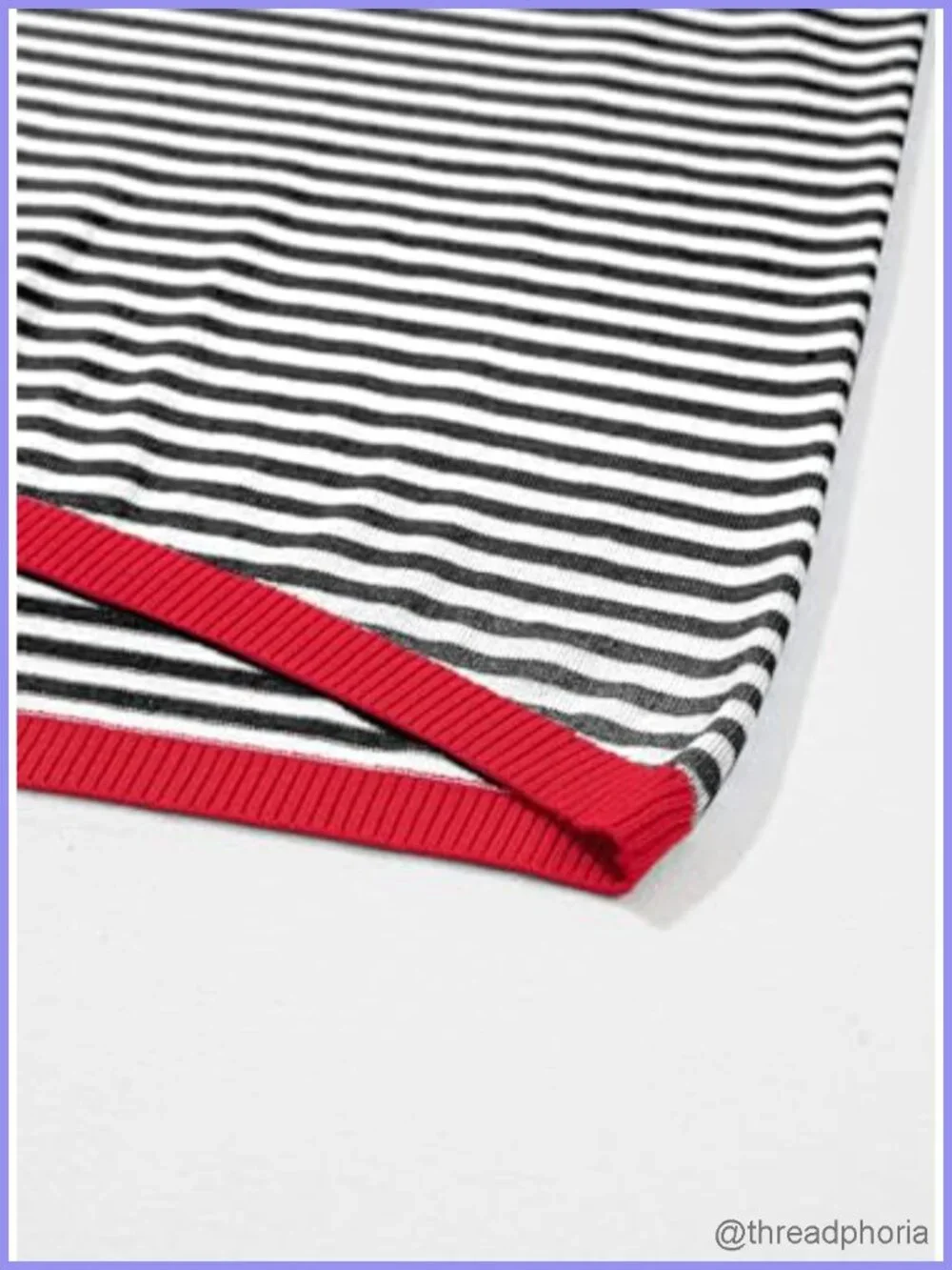 Striped Color Block High Neck Tank Top Loose High Low Sleeveless Blouse